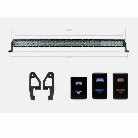 2005-2023 Toyota Tacoma 42" Dual Row Premium Roof Rack Lighting Kit | Spot & Combo