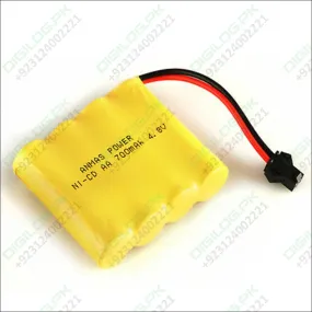 4.8 Volt 4 Cell Battery 4.8 v AA Ni-MH Battery 4*AA Cell Pack Rechargeable SM 2Pin Connector