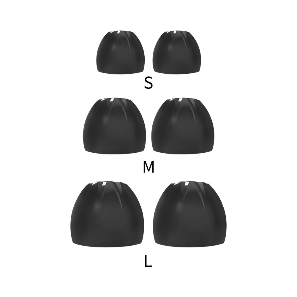 6pcs/3pairs In-Ear Noise-Cancelling Earcaps For Earphone Silicone Covers Replacement Earbud Eartips