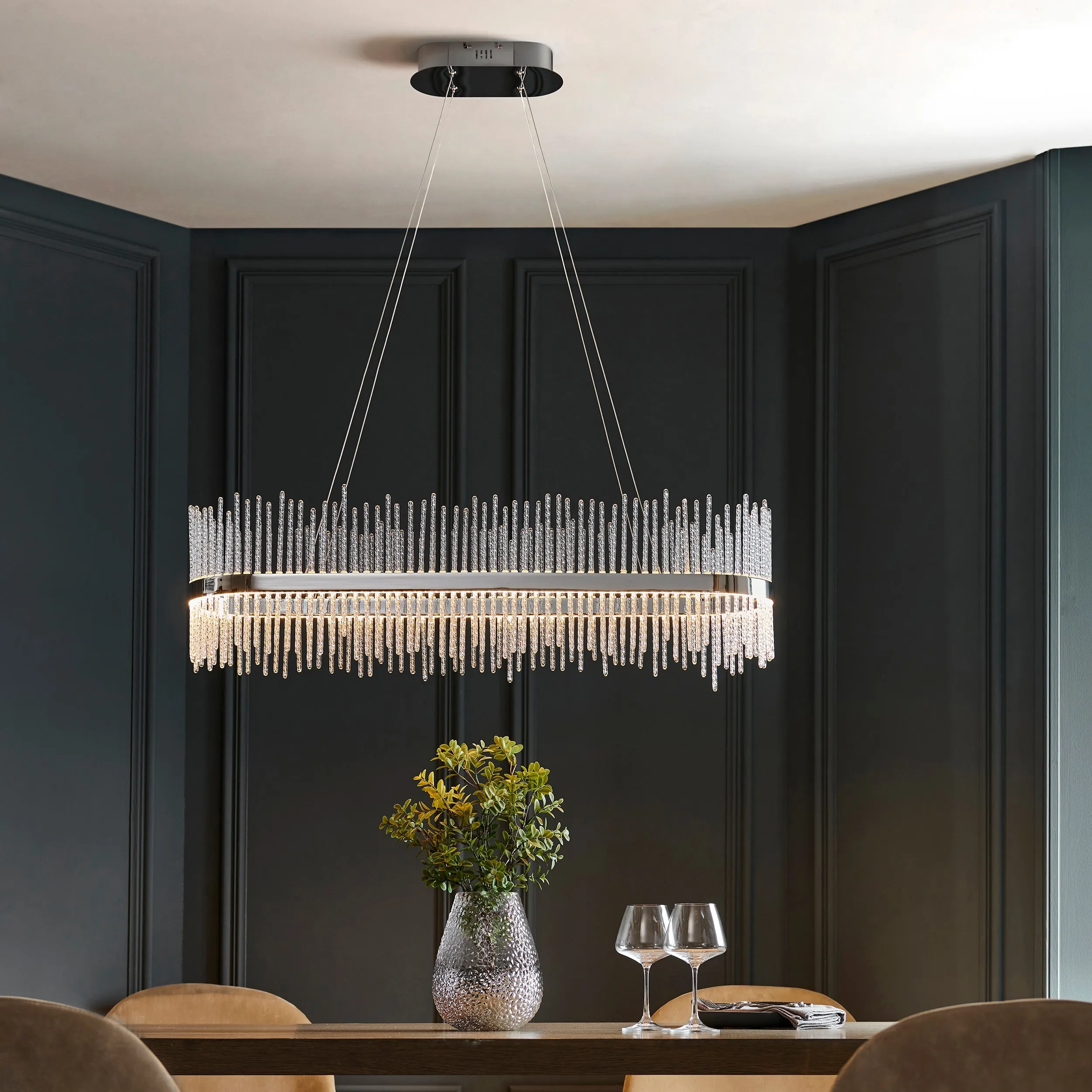Amos Vanburgh Bar Chandelier Chrome