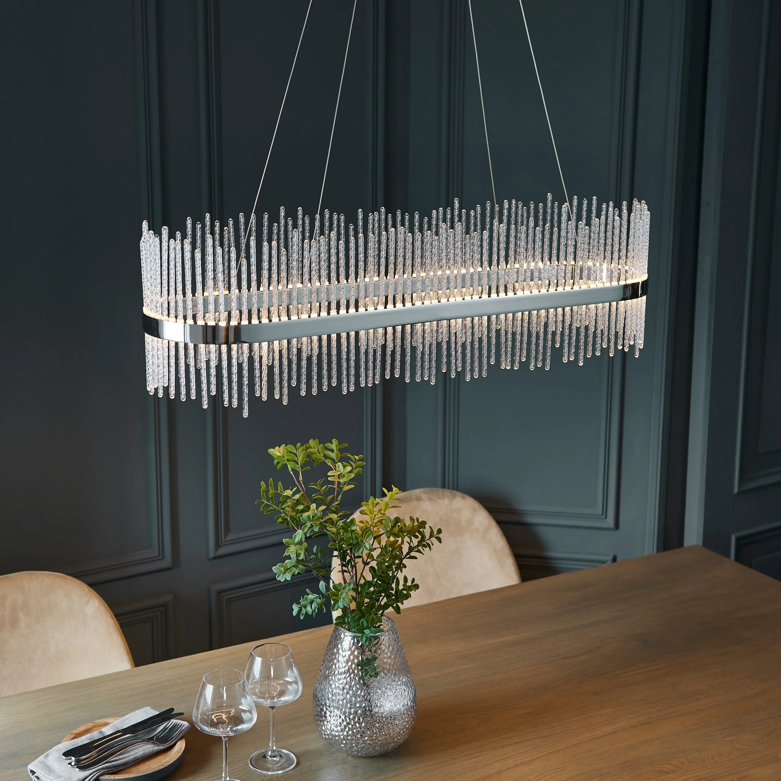 Amos Vanburgh Bar Chandelier Chrome