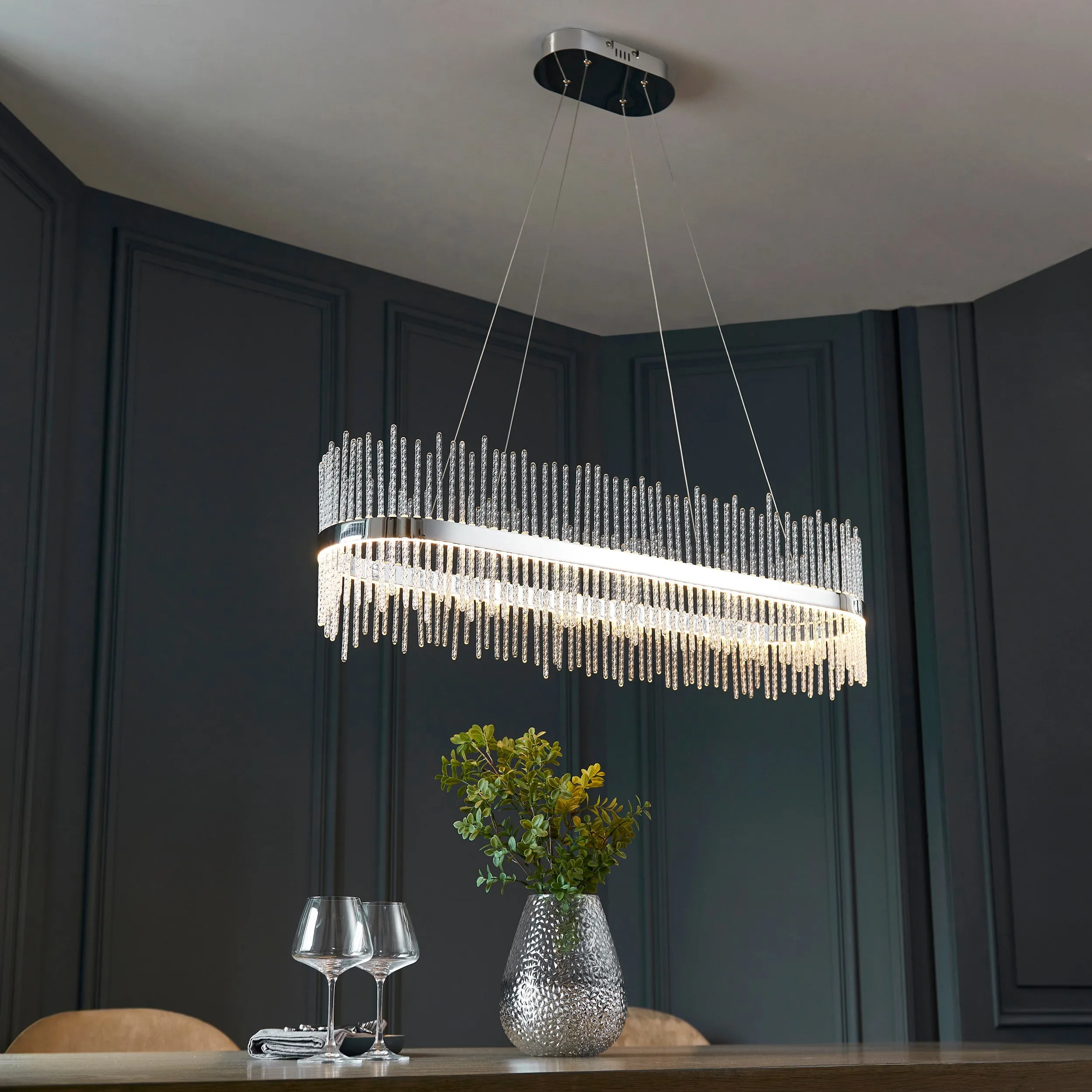 Amos Vanburgh Bar Chandelier Chrome