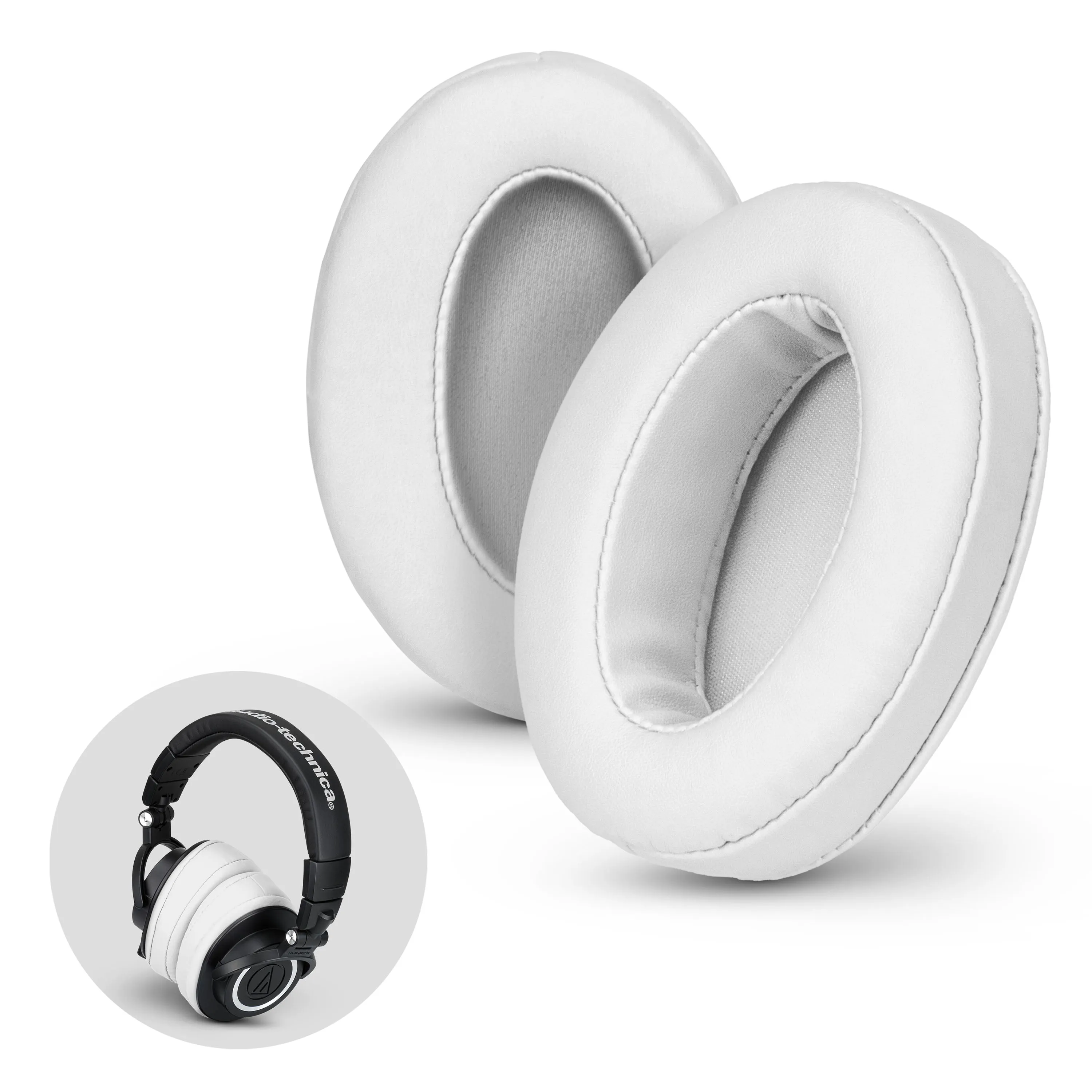 Memory Foam Earpads for Headphones, Angled Oval Design - Enhanced Comfort