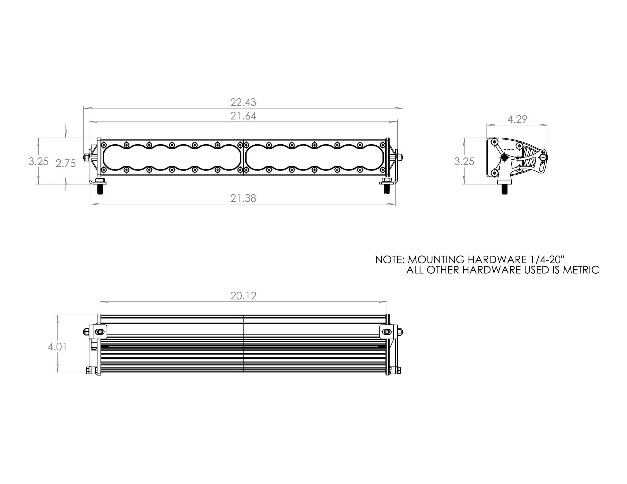 Baja Designs OnX6, Racer Edition, LED Light Bars- 20" Straight