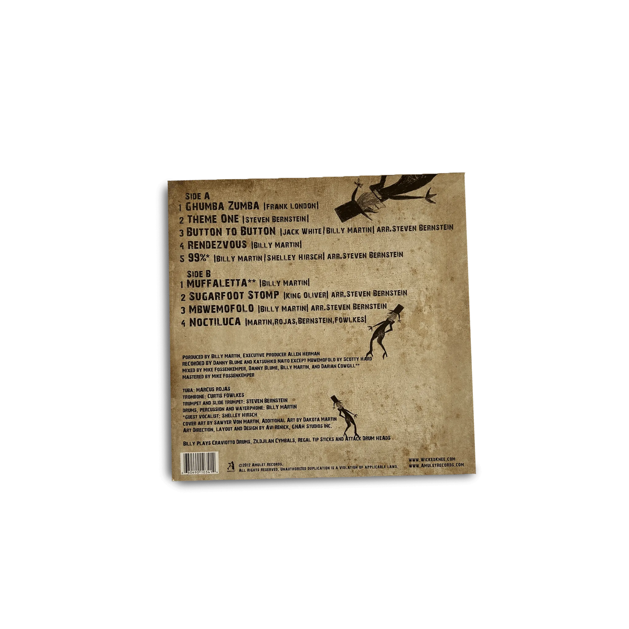 Billy Martins Wicked Knee - 'heels over head'  Vinyl Record