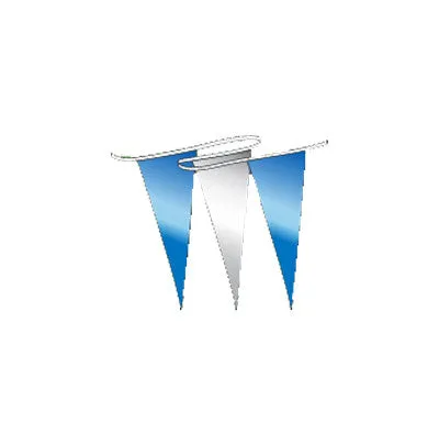 Brilliant Metallic Pennants Streamers 60' String