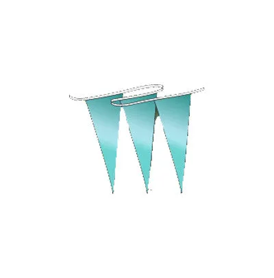 Brilliant Metallic Pennants Streamers 60' String