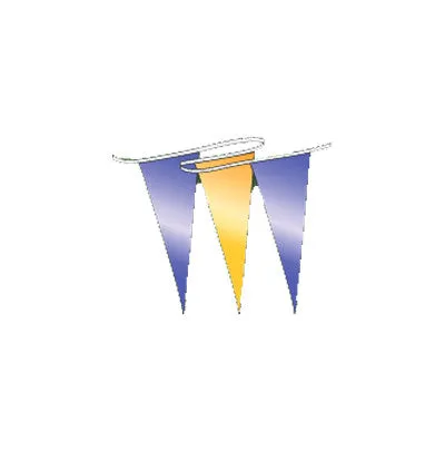 Brilliant Metallic Pennants Streamers 60' String