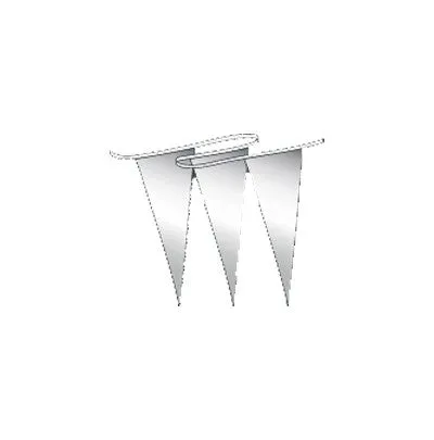 Brilliant Metallic Pennants Streamers 60' String