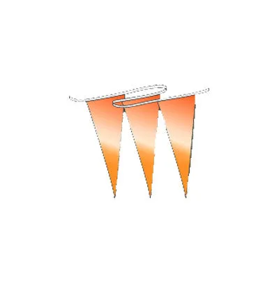 Brilliant Metallic Pennants Streamers 60' String