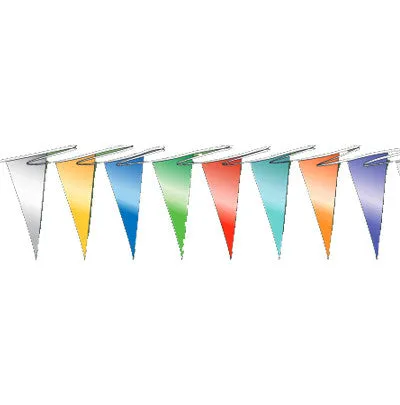 Brilliant Metallic Pennants Streamers 60' String