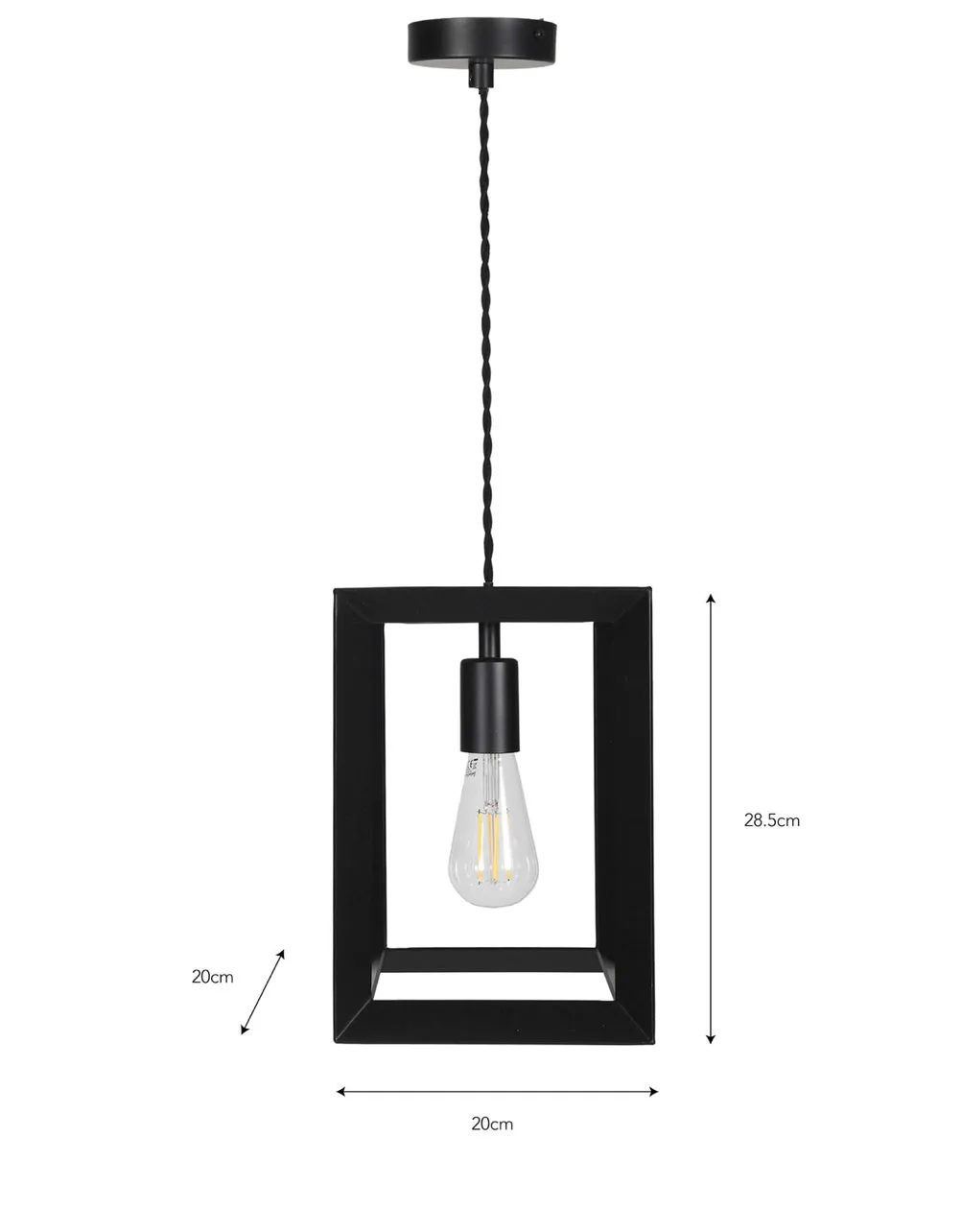 BRUNSWICK CEILING PENDANT, SMALL IN BLACK