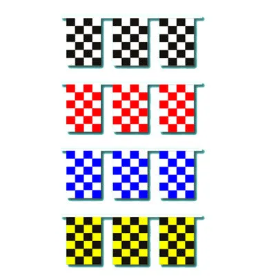 Checkered Race Track Starter Pennants Streamers String