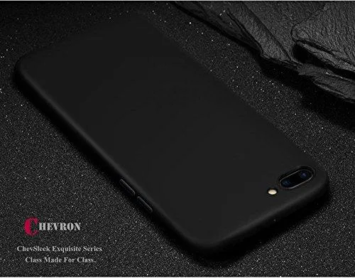 Chevron ChevSleek Series 360 Degree Protection ChevPremium Powered Chevron Soft Silicon Smooth Texture Feel Back Cover Case For OnePlus 5 - Simply Black