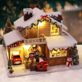 Christmas Dollhouse DIY Dollhouse Kit Christmas Village Miniature