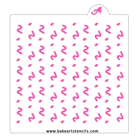 Confetti and Streamers Pattern Stencil