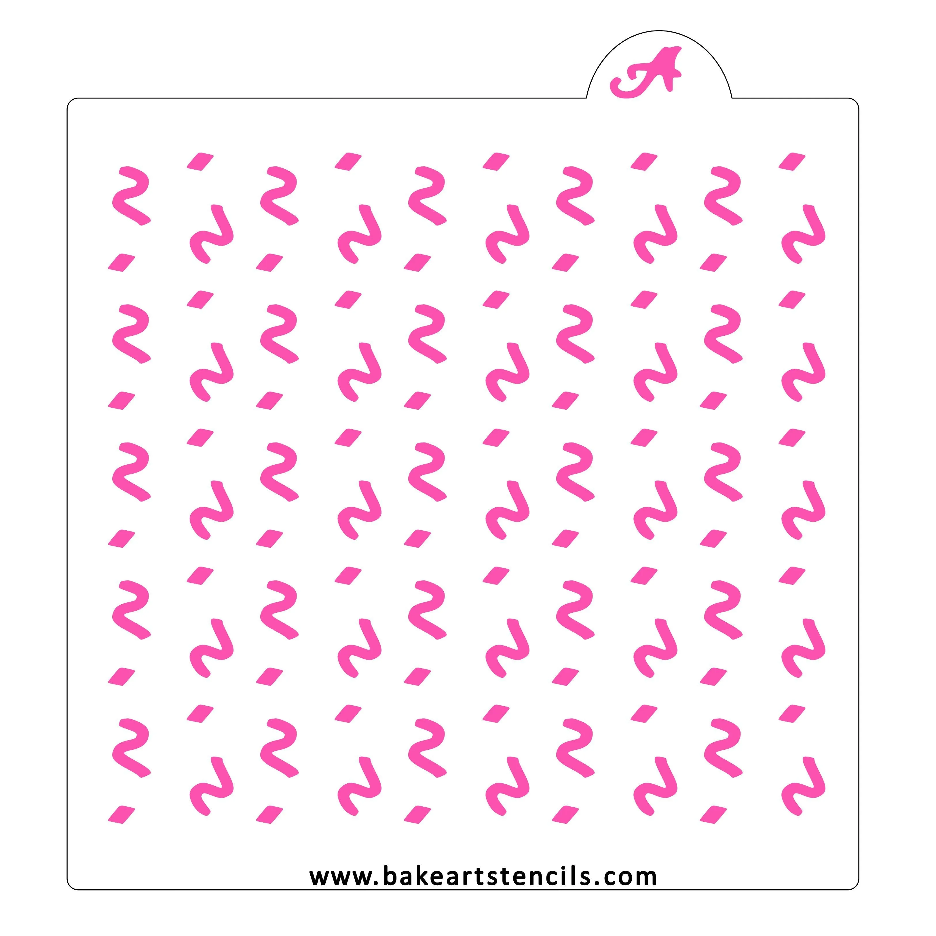 Confetti and Streamers Pattern Stencil