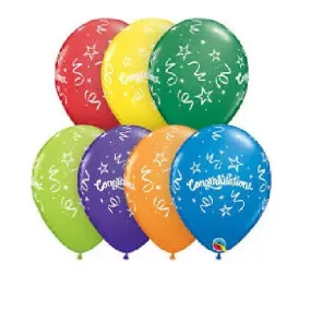 Congratulations Streamers Balloon