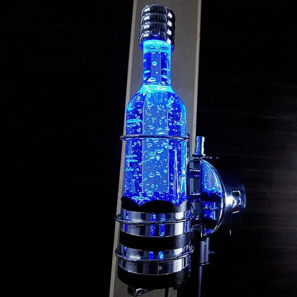 Contemporary Crystal Wall Lamp with Bottle Shape in Multi Color Light – Ideal for Bars and Cafes