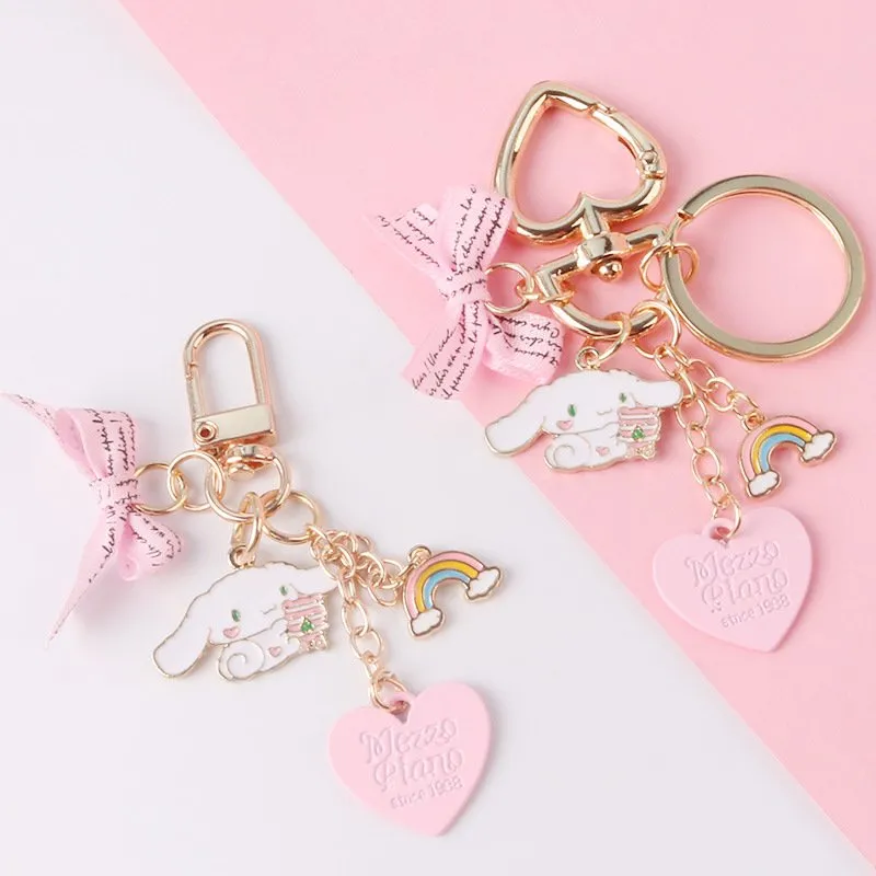 Cute Rainbow Puppy Keychain