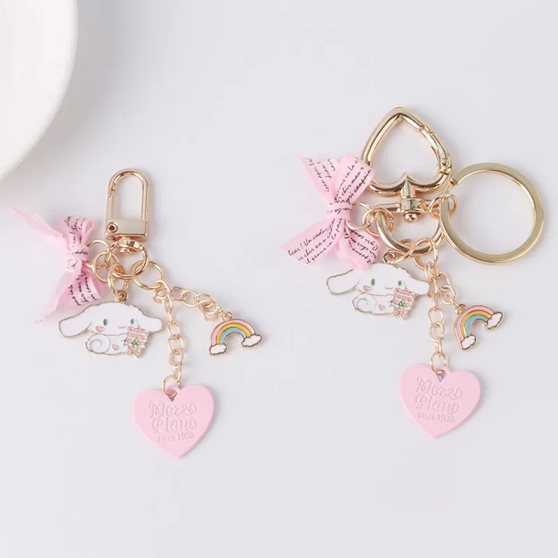 Cute Rainbow Puppy Keychain
