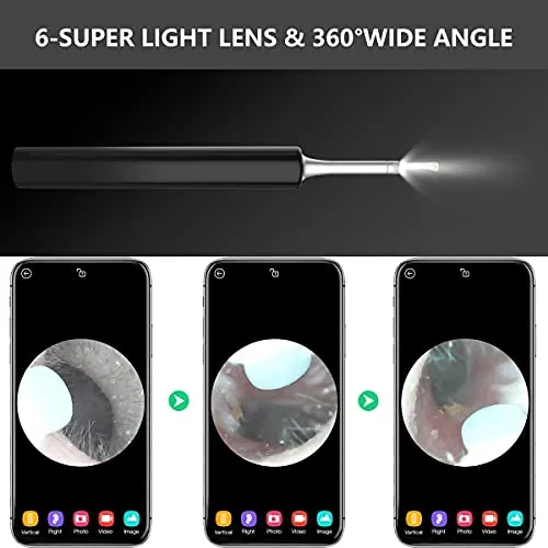 Ear Wax Removal Endoscope with LED Lights