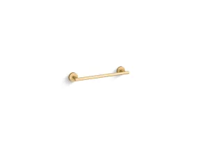 Elate 13.94" Towel Bar in Vibrant Brushed Moderne Brass