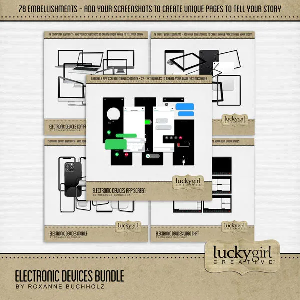 Electronic Devices Digital Scrapbook Bundle