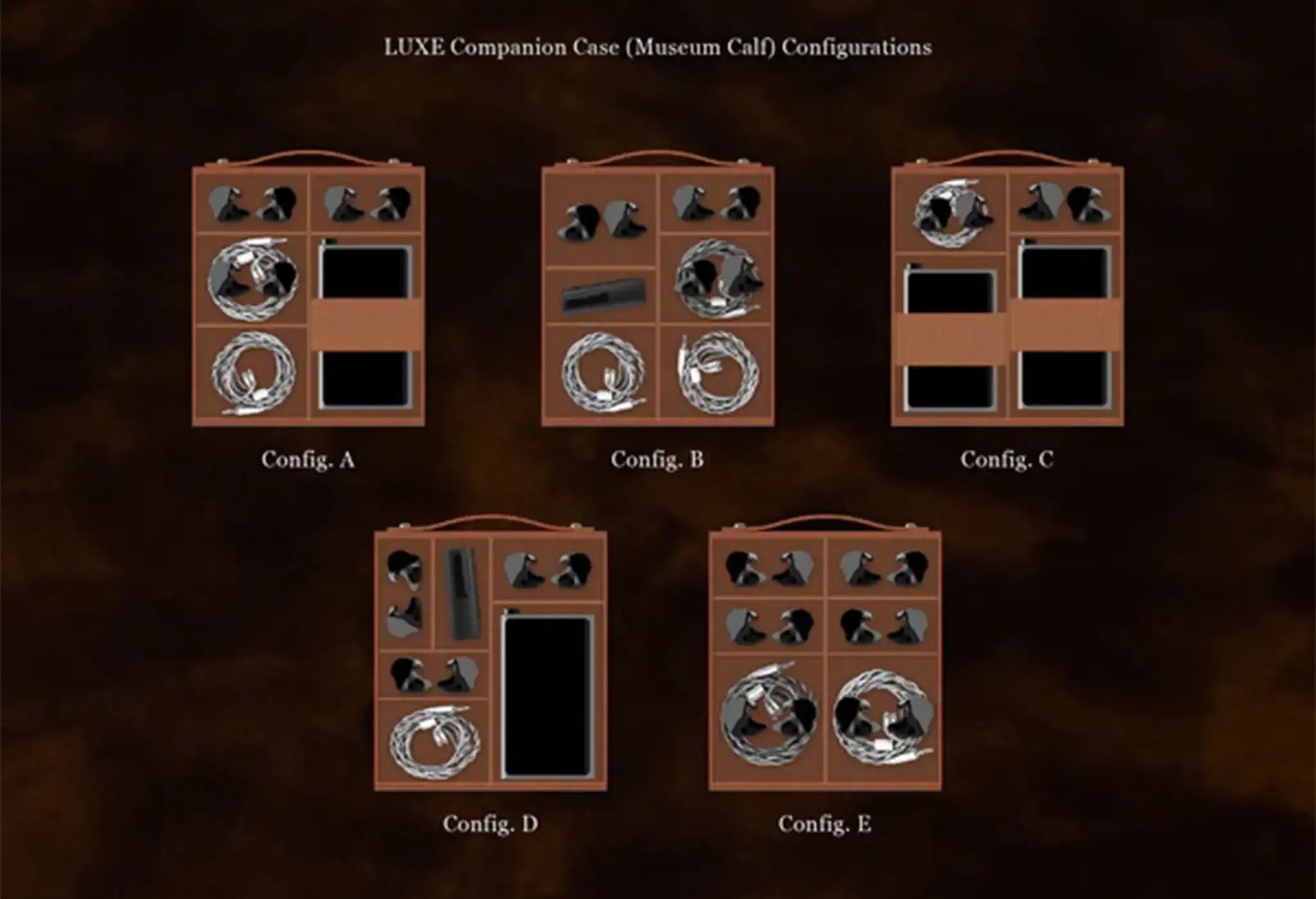 Eletech Luxe Companion Case (Zonta Museum Calf) | Travel Case for IEMs and Cables