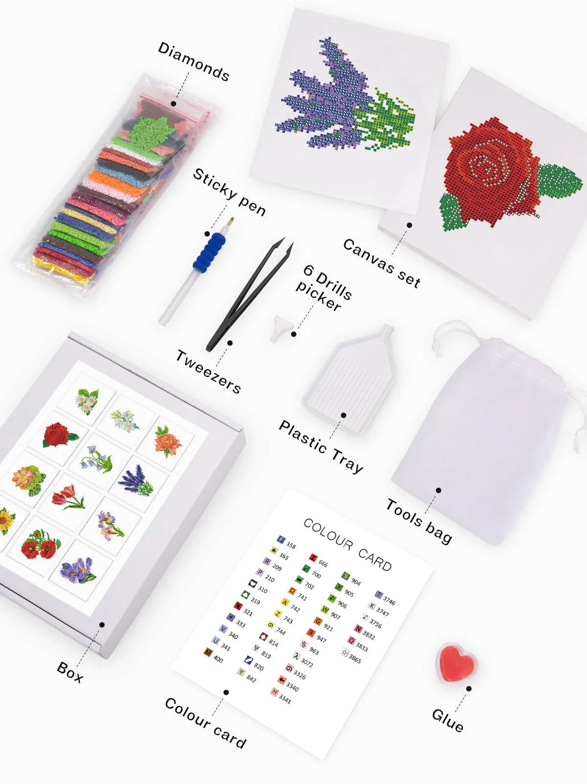 Floral Collection 1 - Mini Diamond Painting Kit