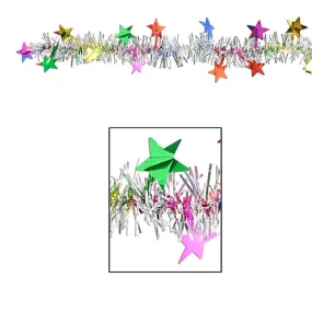 Fringe Curtain Metallic Star Garland