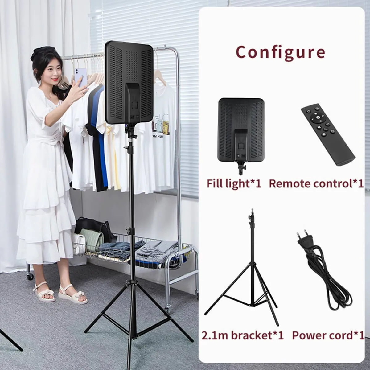 Full Screen Photography Fill Light with Tripod