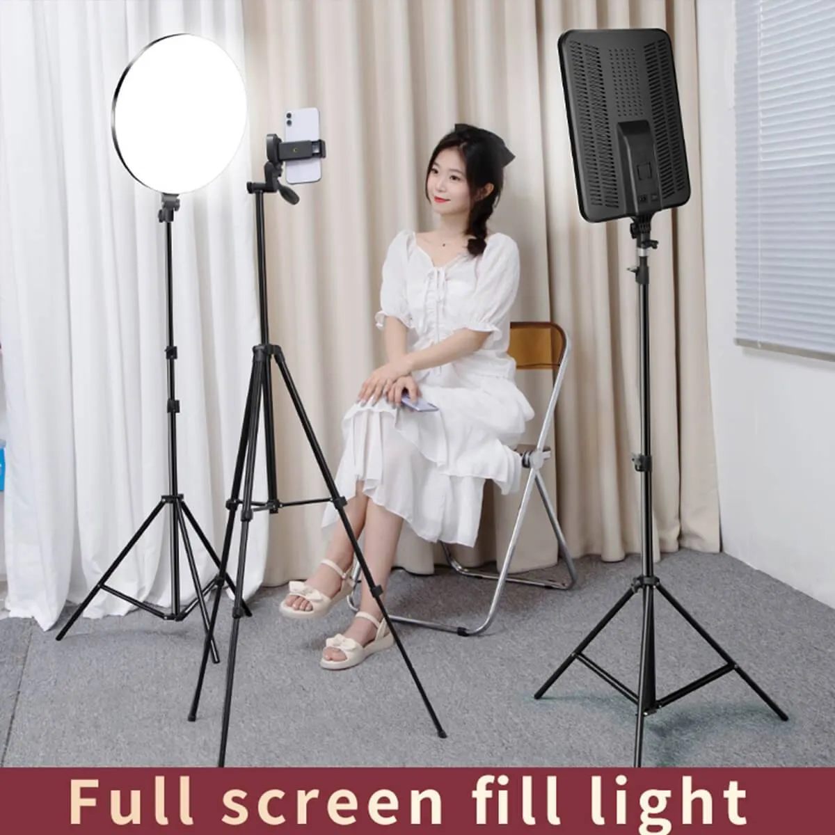 Full Screen Photography Fill Light with Tripod