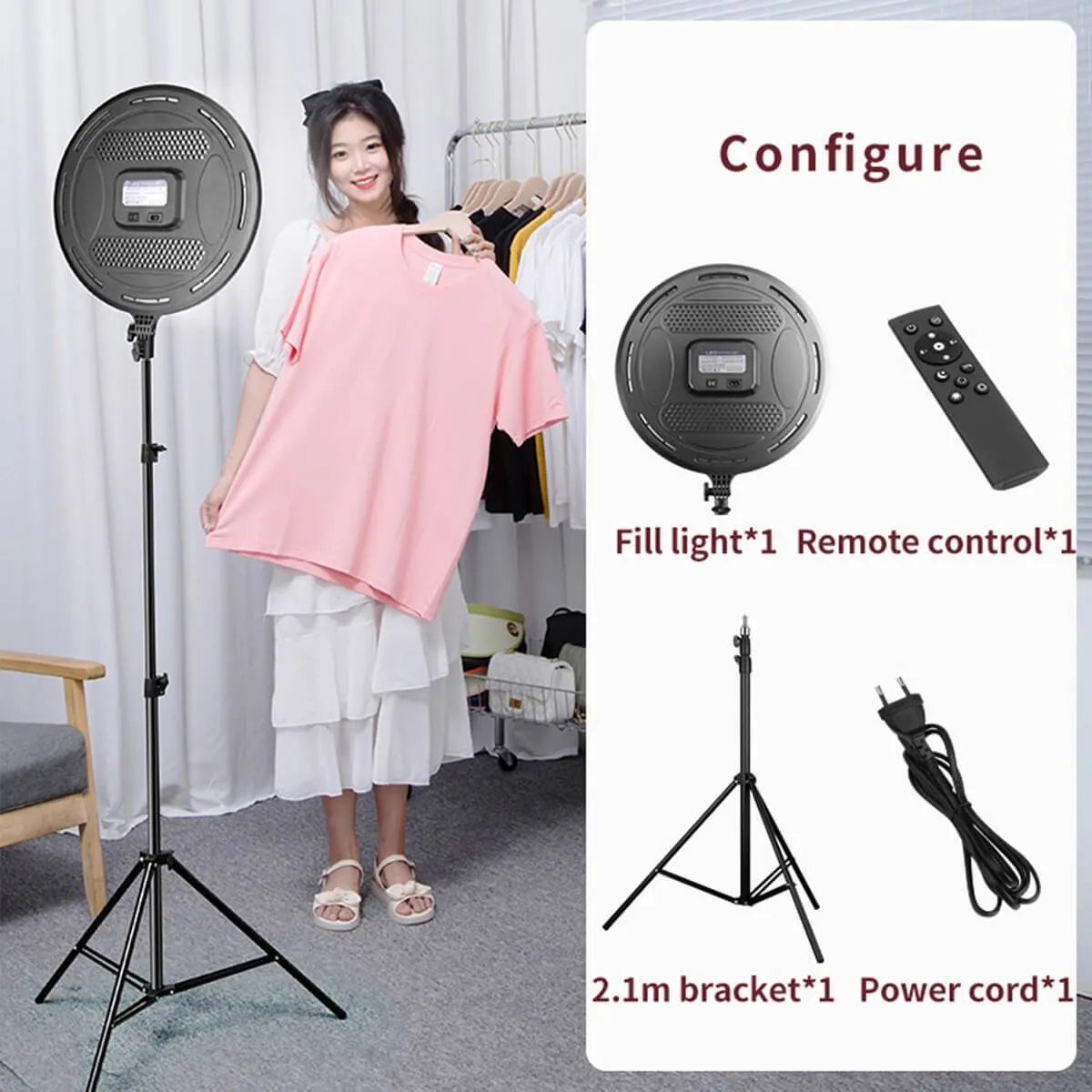 Full Screen Photography Fill Light with Tripod