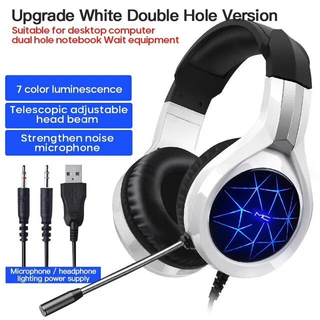 Gaming Headset Breathing Light HiFi Stereo Headphones