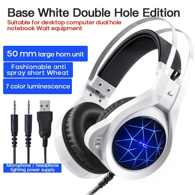 Gaming Headset Breathing Light HiFi Stereo Headphones