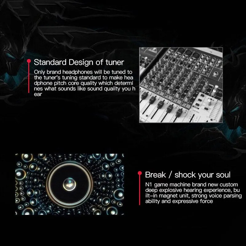 Gaming Headset Breathing Light HiFi Stereo Headphones