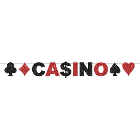 Glittered Casino Streamer 21cm x 244cm