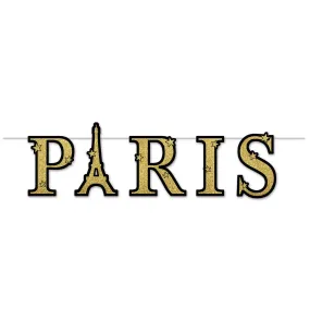 Glittered Paris Streamer 91cm