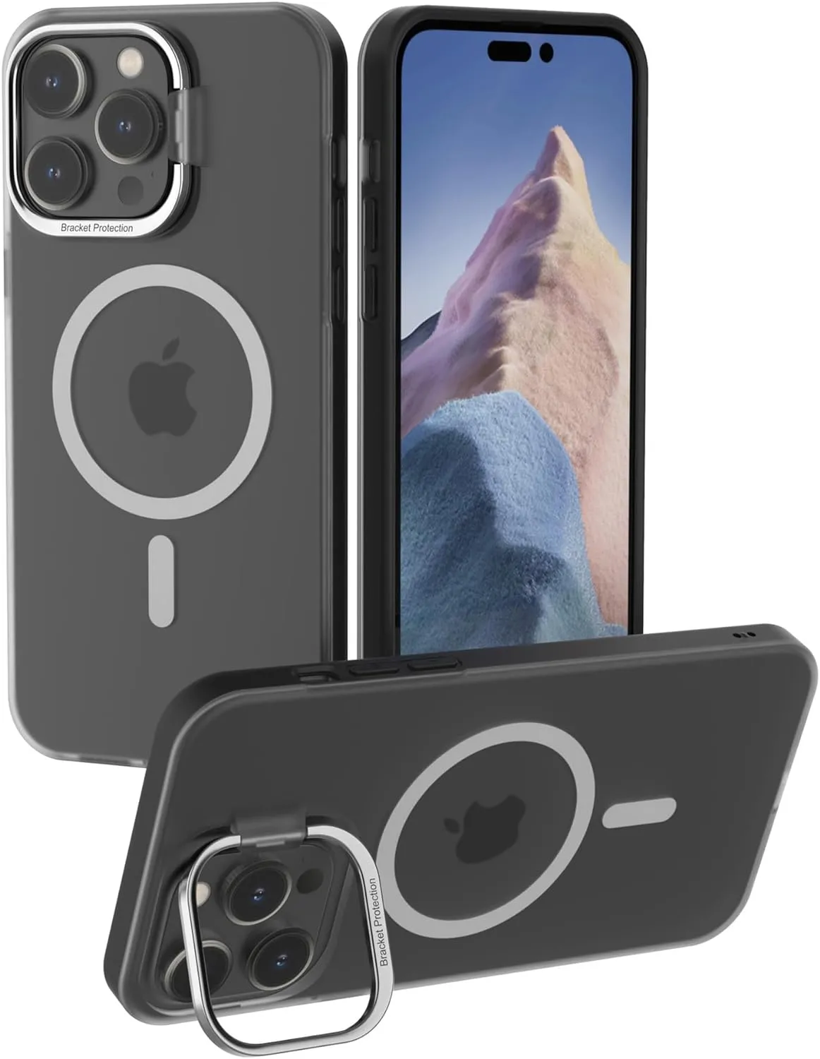 iPhone 15 Case Metal Lens Ring  Buttons TPU Frame Drop Protection Plus one Pack