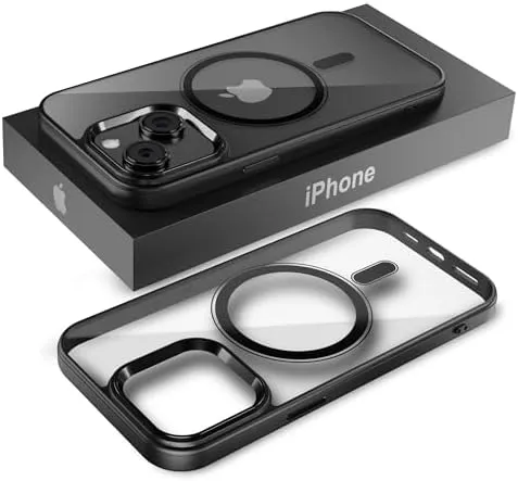 iPhone 15 Case Metal Lens Ring  Buttons TPU Frame Drop Protection Plus one Pack