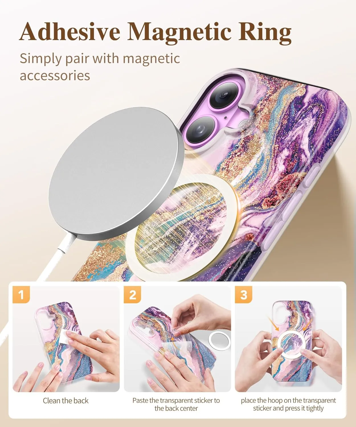 iPhone 16 Case Screen Protector & Camera Lens Protector Slim TPU Shockproof Bumper Protective Phone Case Cover