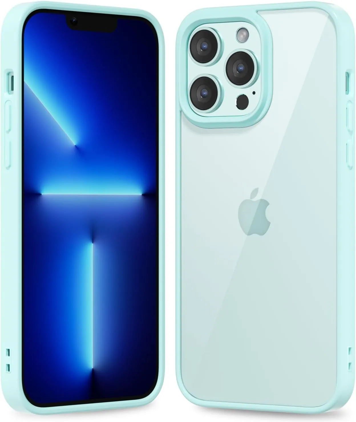iPhone 16 Pro Transparent Hybrid Hard Shell Plastic & Soft Silicone Rubber Bumper Non-Yellow Acrylic Protective Lightweight Cover