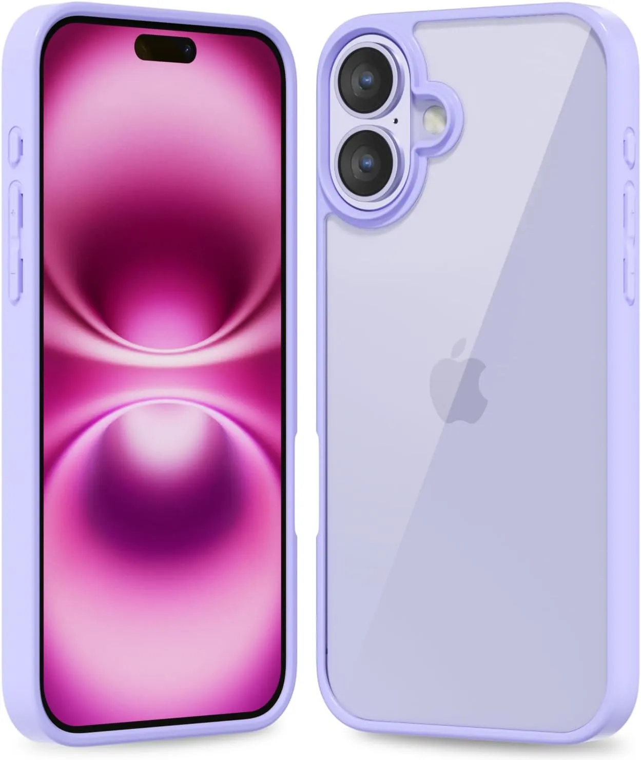 iPhone 16 Pro Transparent Hybrid Hard Shell Plastic & Soft Silicone Rubber Bumper Non-Yellow Acrylic Protective Lightweight Cover
