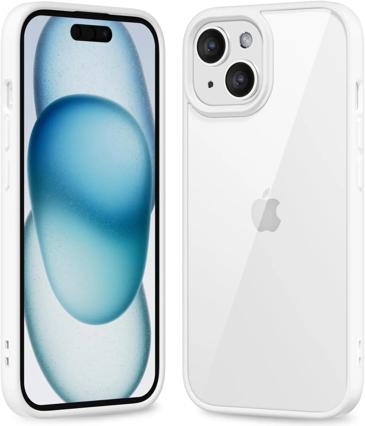 iPhone 16 Pro Transparent Hybrid Hard Shell Plastic & Soft Silicone Rubber Bumper Non-Yellow Acrylic Protective Lightweight Cover
