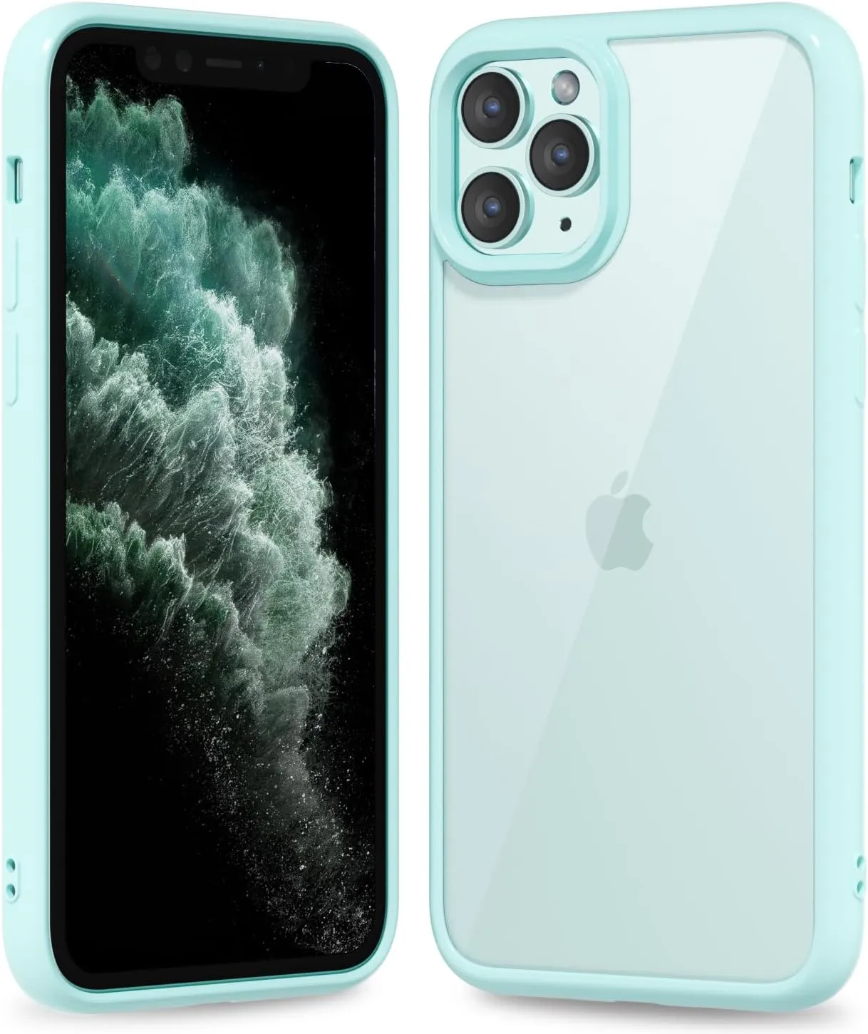 iPhone 16 Pro Transparent Hybrid Hard Shell Plastic & Soft Silicone Rubber Bumper Non-Yellow Acrylic Protective Lightweight Cover