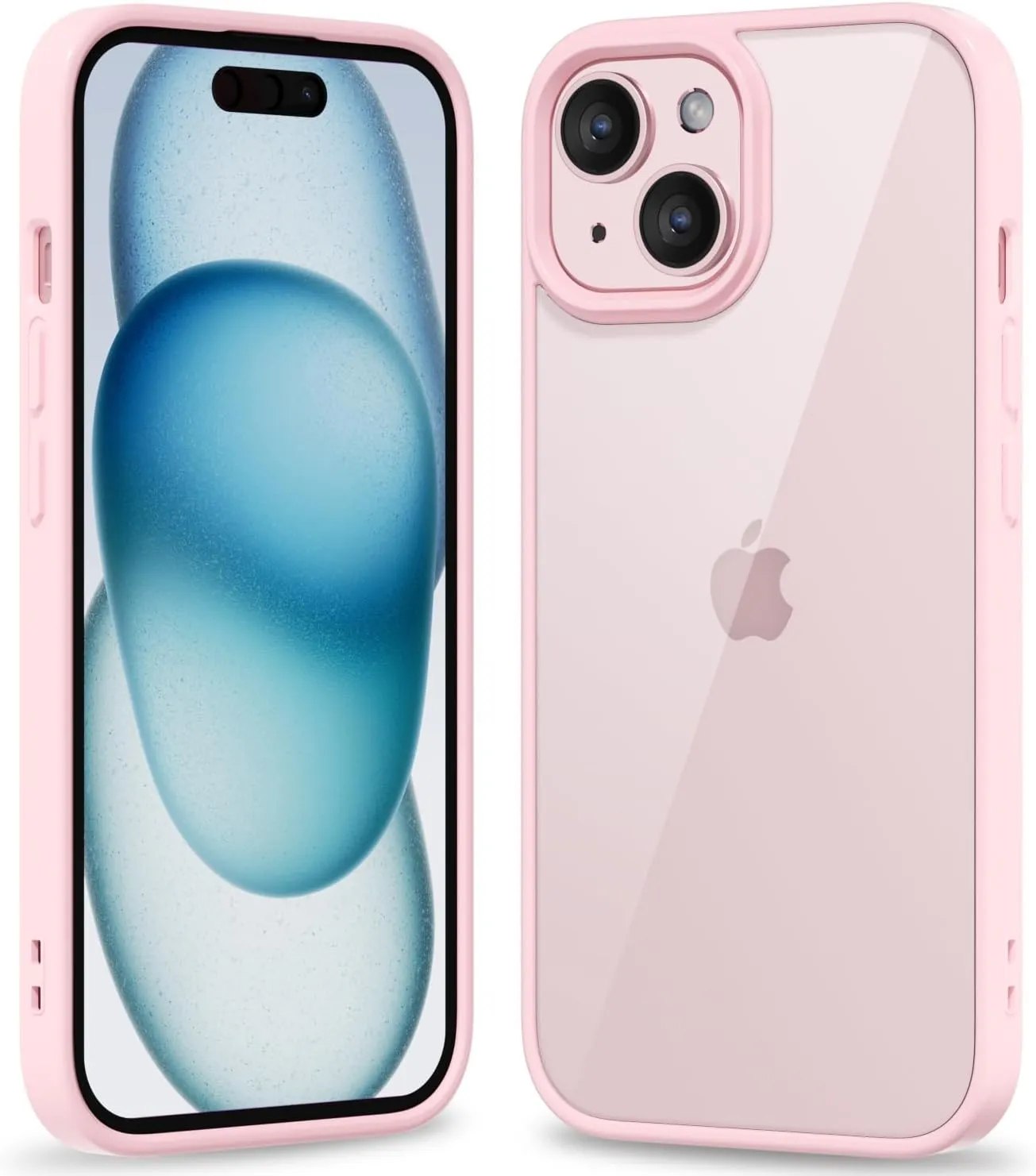 iPhone 16 Pro Transparent Hybrid Hard Shell Plastic & Soft Silicone Rubber Bumper Non-Yellow Acrylic Protective Lightweight Cover