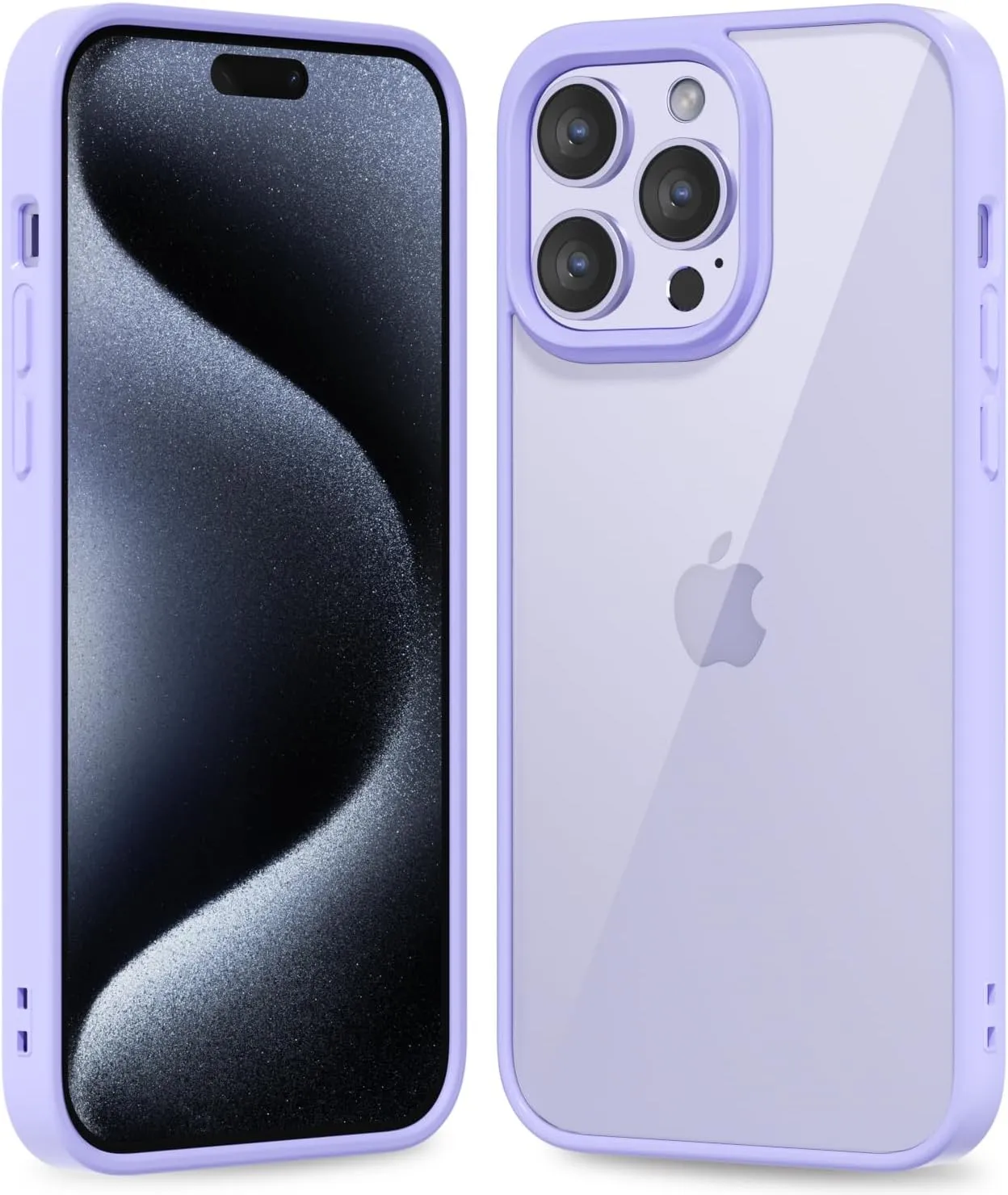 iPhone 16 Pro Transparent Hybrid Hard Shell Plastic & Soft Silicone Rubber Bumper Non-Yellow Acrylic Protective Lightweight Cover
