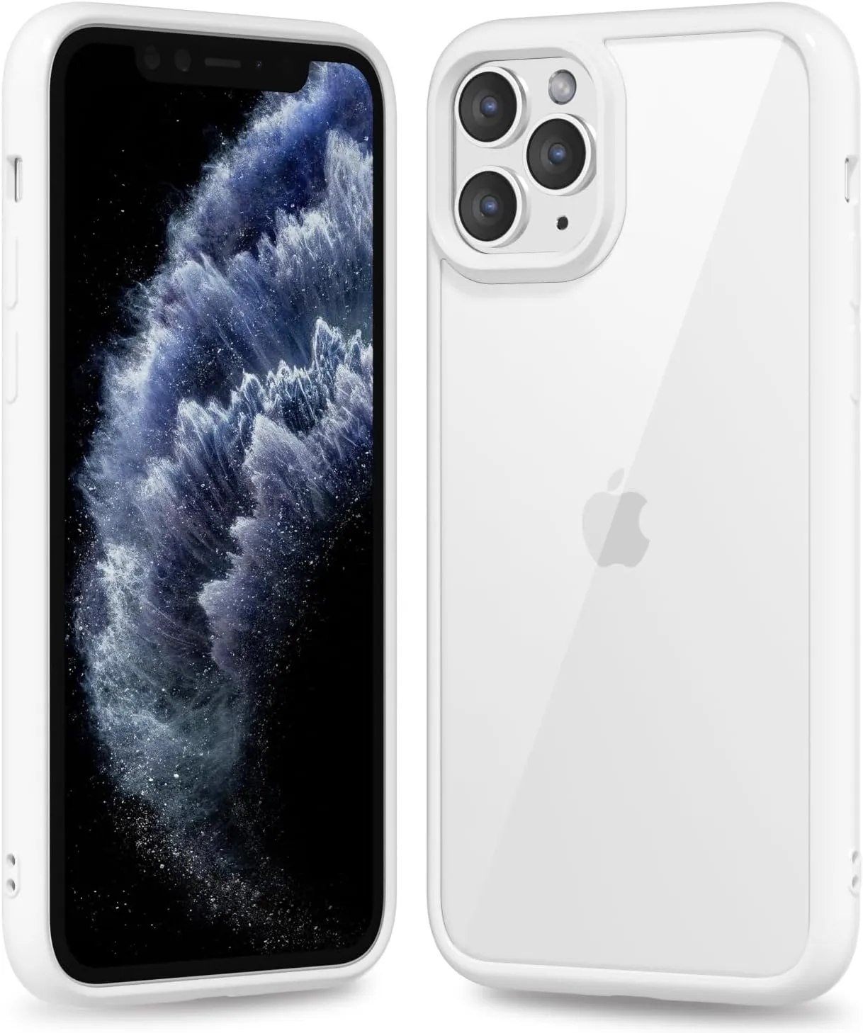 iPhone 16 Pro Transparent Hybrid Hard Shell Plastic & Soft Silicone Rubber Bumper Non-Yellow Acrylic Protective Lightweight Cover