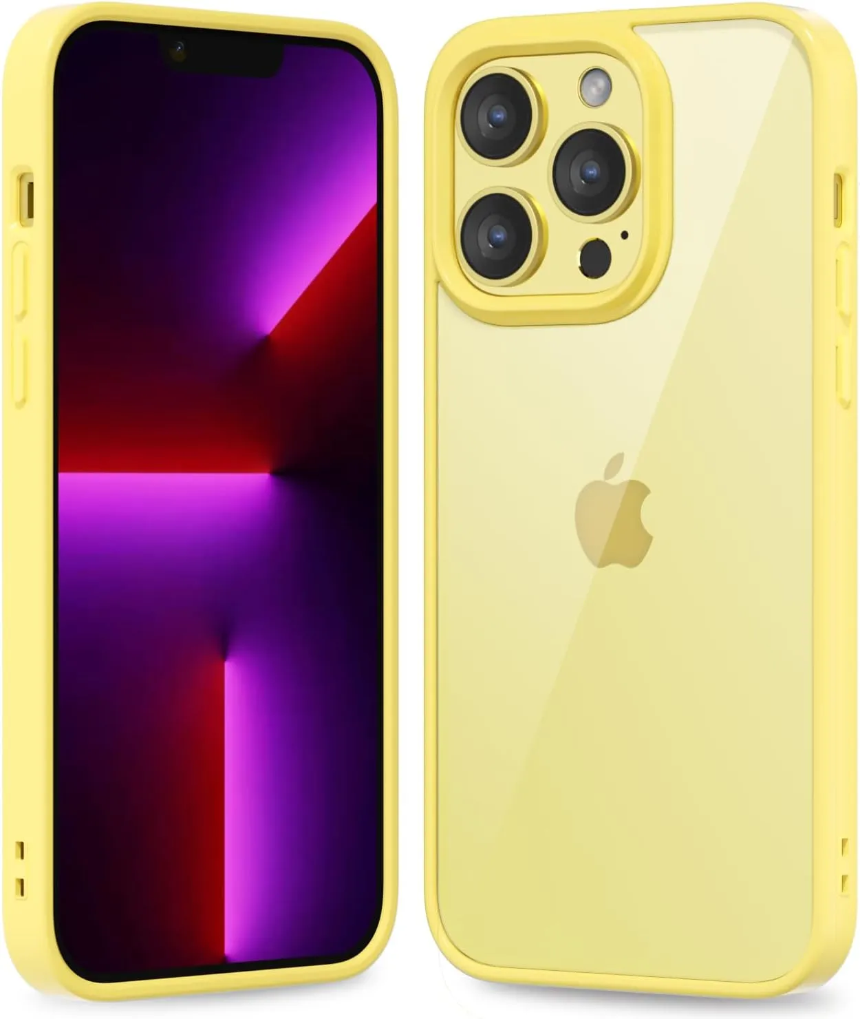 iPhone 16 Pro Transparent Hybrid Hard Shell Plastic & Soft Silicone Rubber Bumper Non-Yellow Acrylic Protective Lightweight Cover